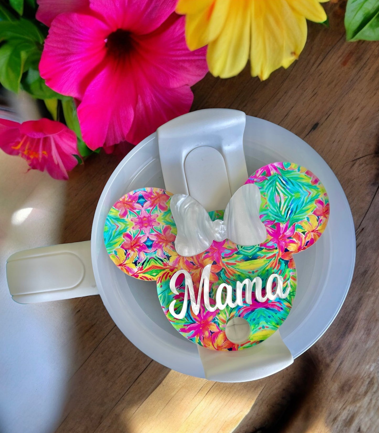 Tropical Minnie Mouse Stanley Tumbler Topper