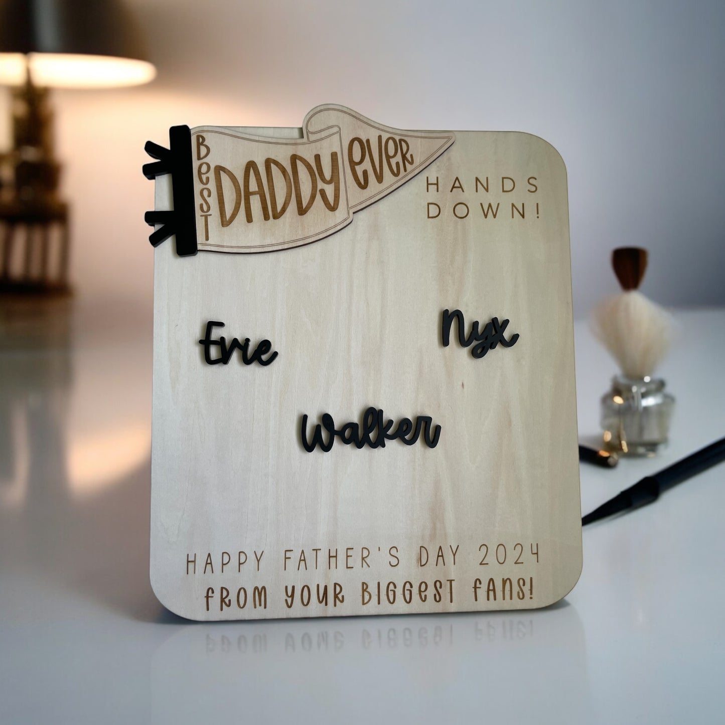 Hands Down Fathers Day Sign