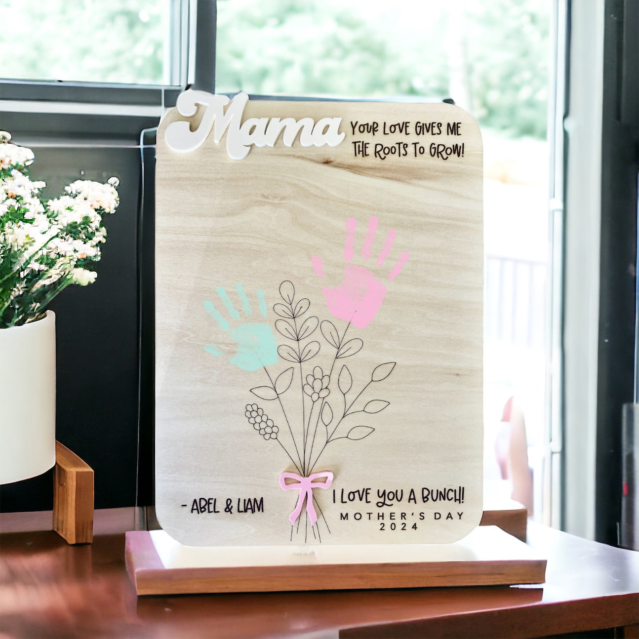 Mother’s Day Handprint Bouquet Sign