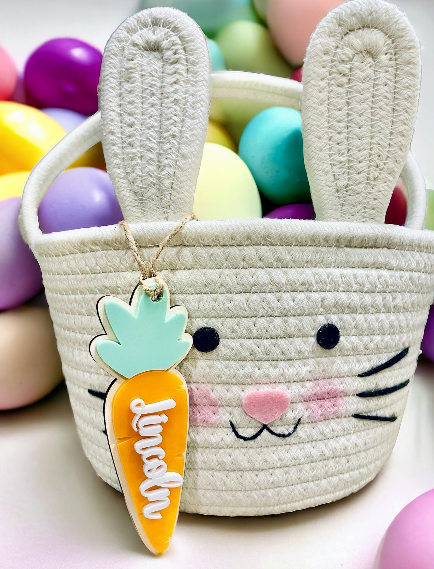 Carrot Easter Basket Name Tag