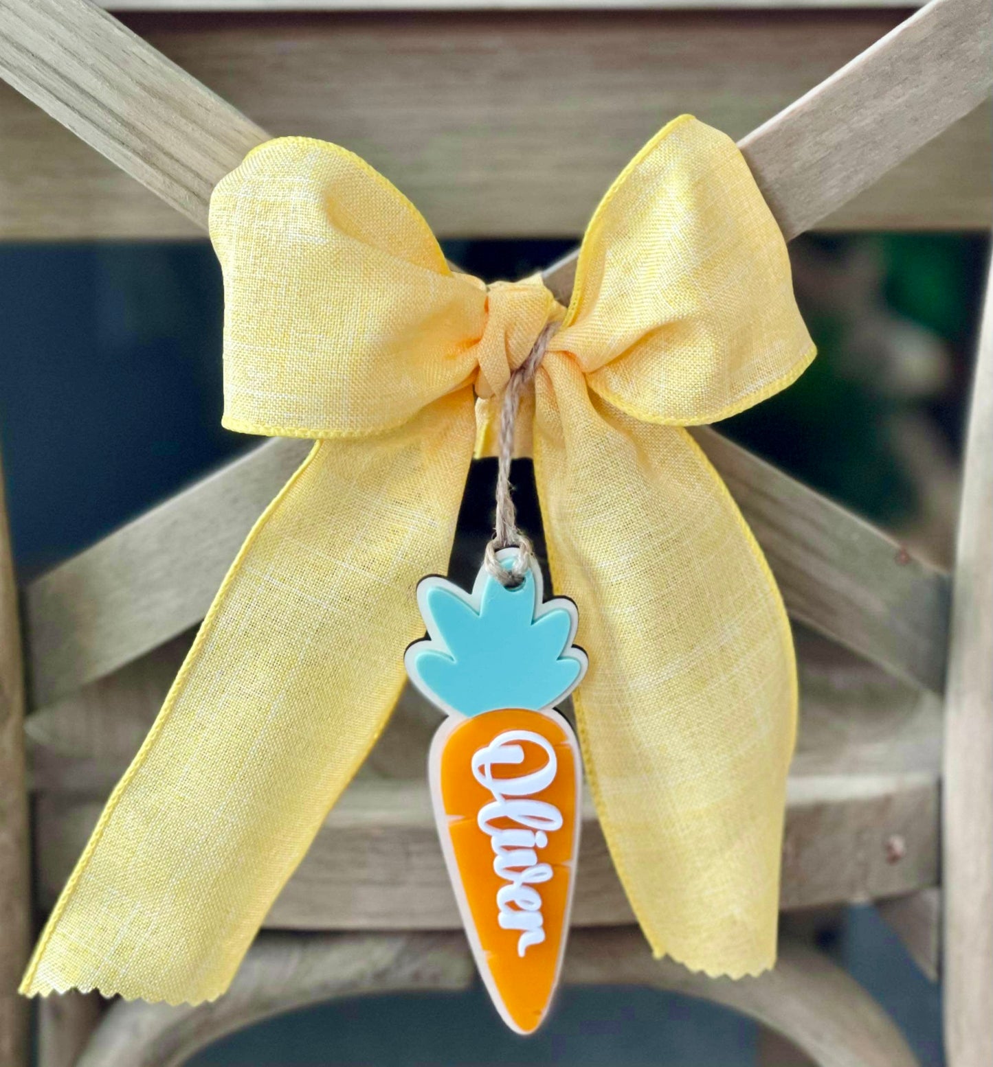 Carrot Easter Basket Name Tag