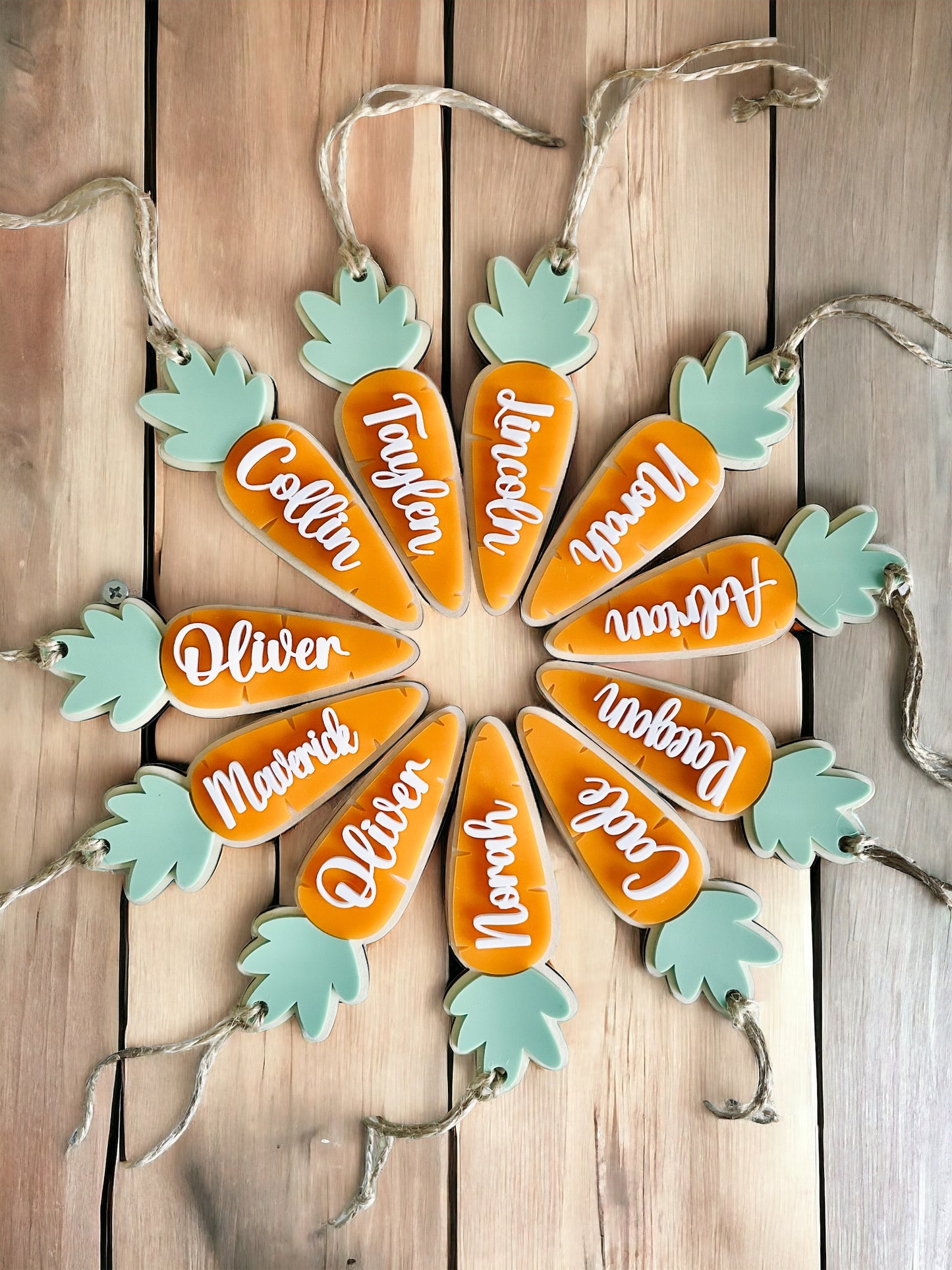 Carrot Easter Basket Name Tag