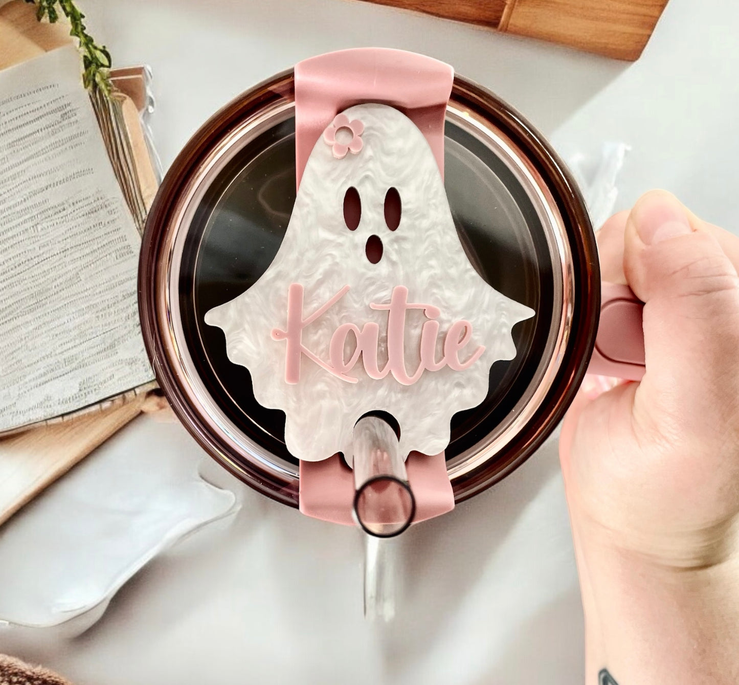 Cute Ghost Halloween Name Topper