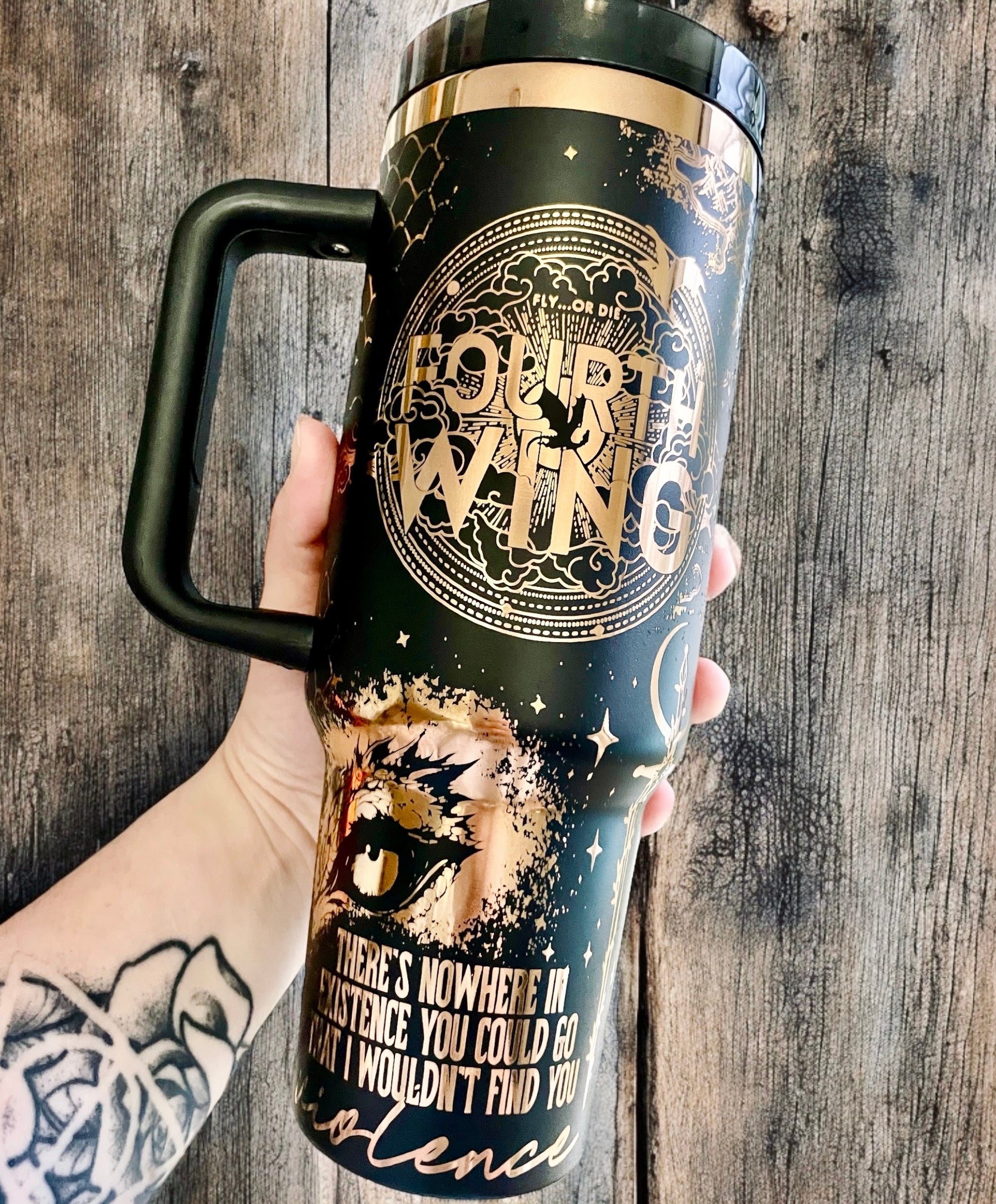 Fourth Wing Engraved Tumbler Stanley – Garrett Handmade