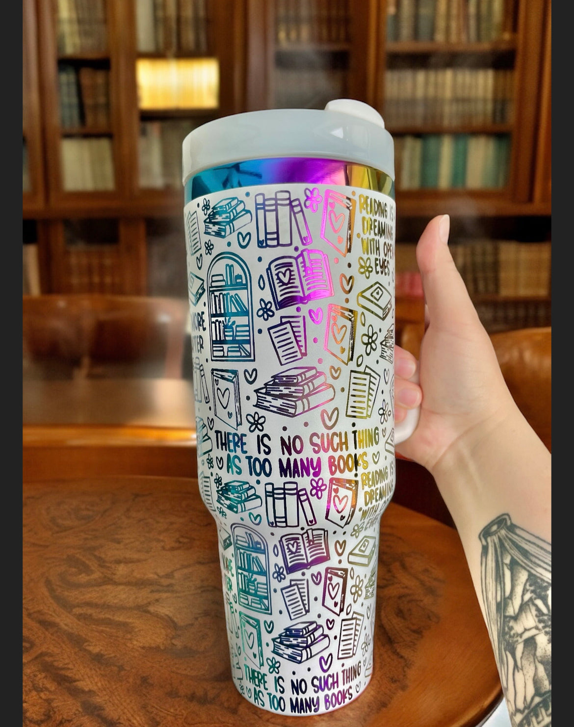 Book Lover Engraved Tumbler