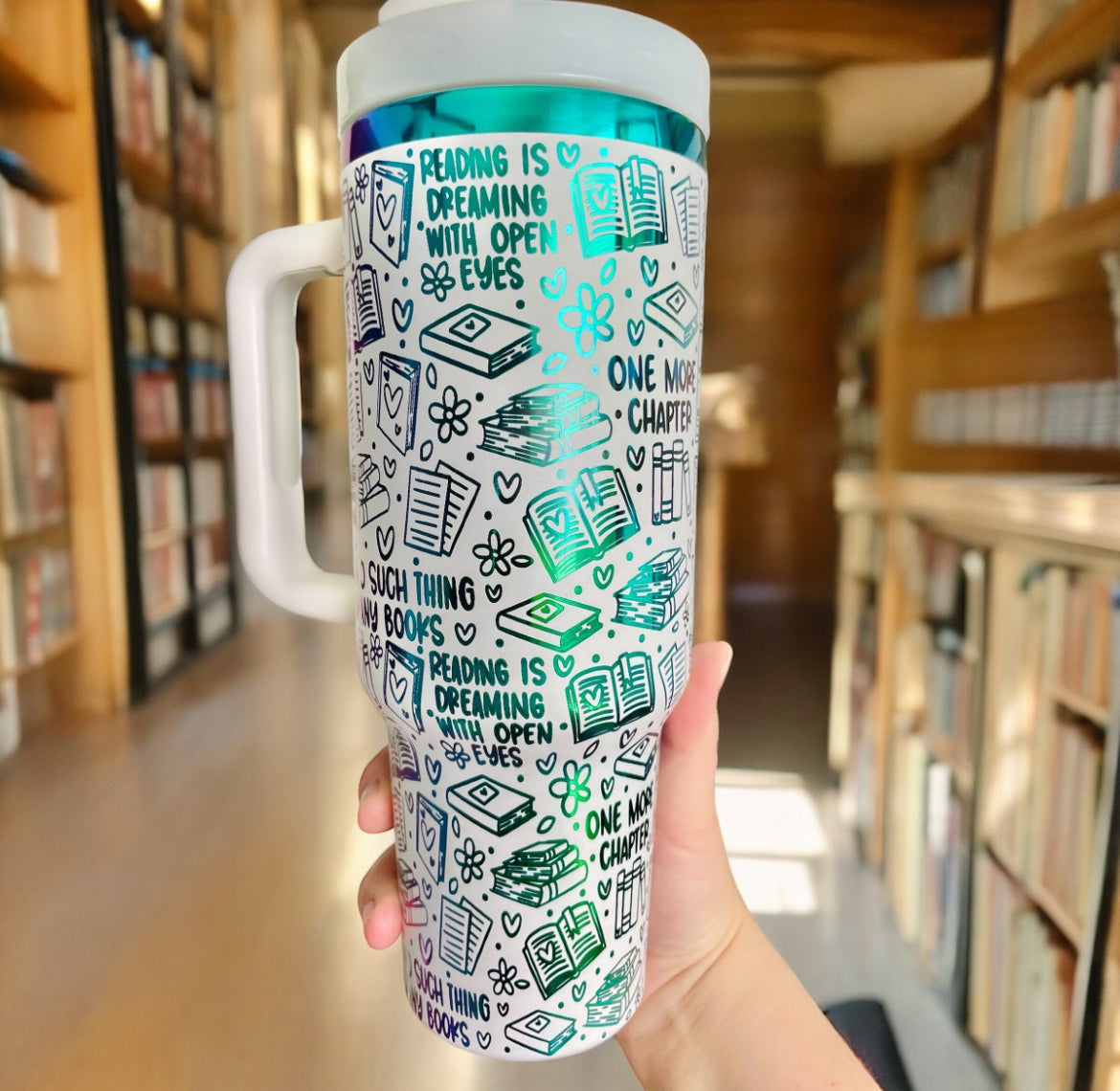 Book Lover Engraved Tumbler