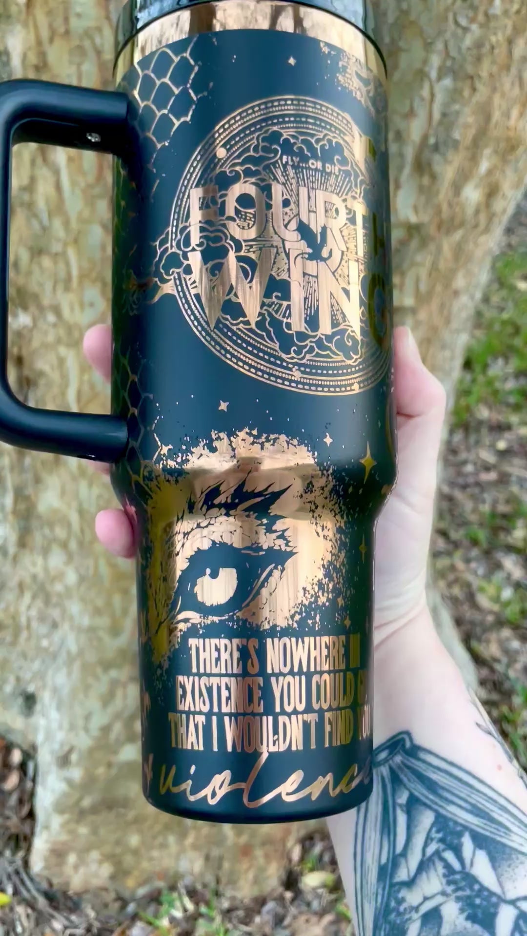 Fourth Wing Engraved Tumbler Stanley – Garrett Handmade